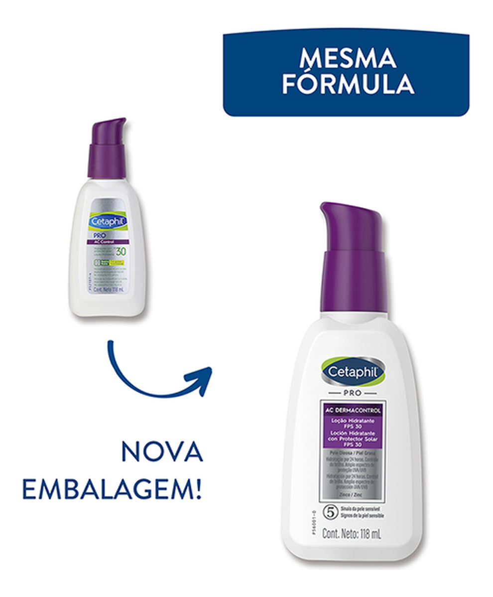 Loção Hidratante Facial Pele Oleosa Cetaphil Pro AC Dermacontrol 118mL