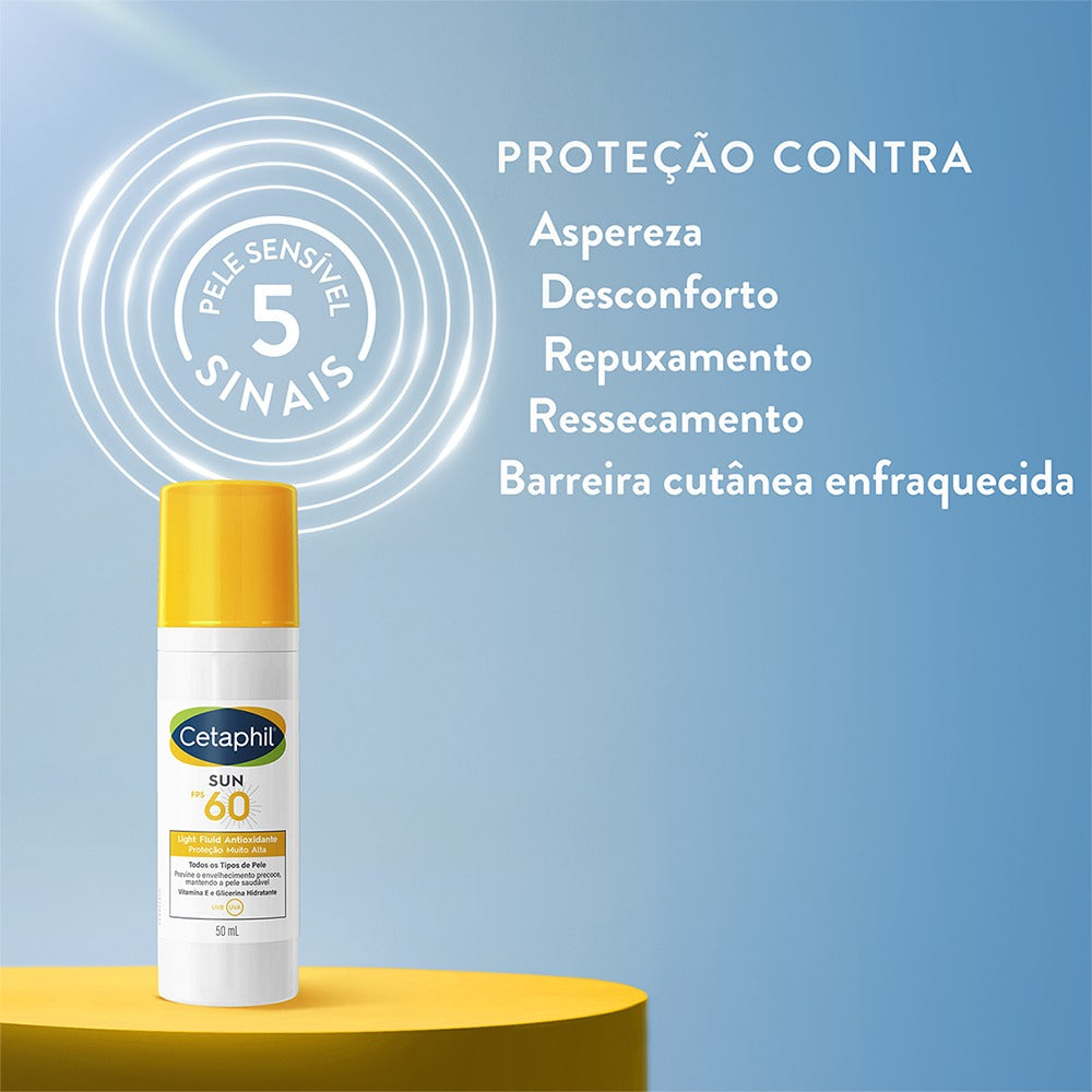 Protetor Solar Facial Antioxidante sem cor Sun FPS 60 50 ml Cetaphil