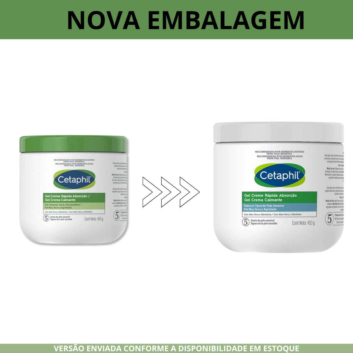 Gel Creme Rápida Absorção Com Aloe Vera Cetaphil 453g