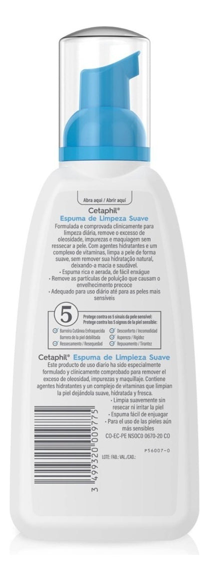 Espuma De Limpeza Facial Suave Cetaphil 236ml