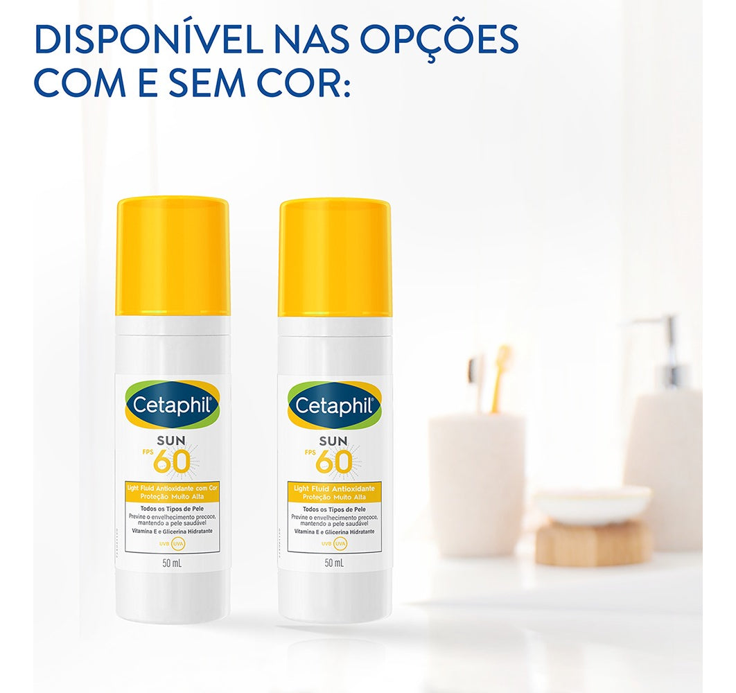 Protetor Solar Facial Antioxidante sem cor Sun FPS 60 50 ml Cetaphil