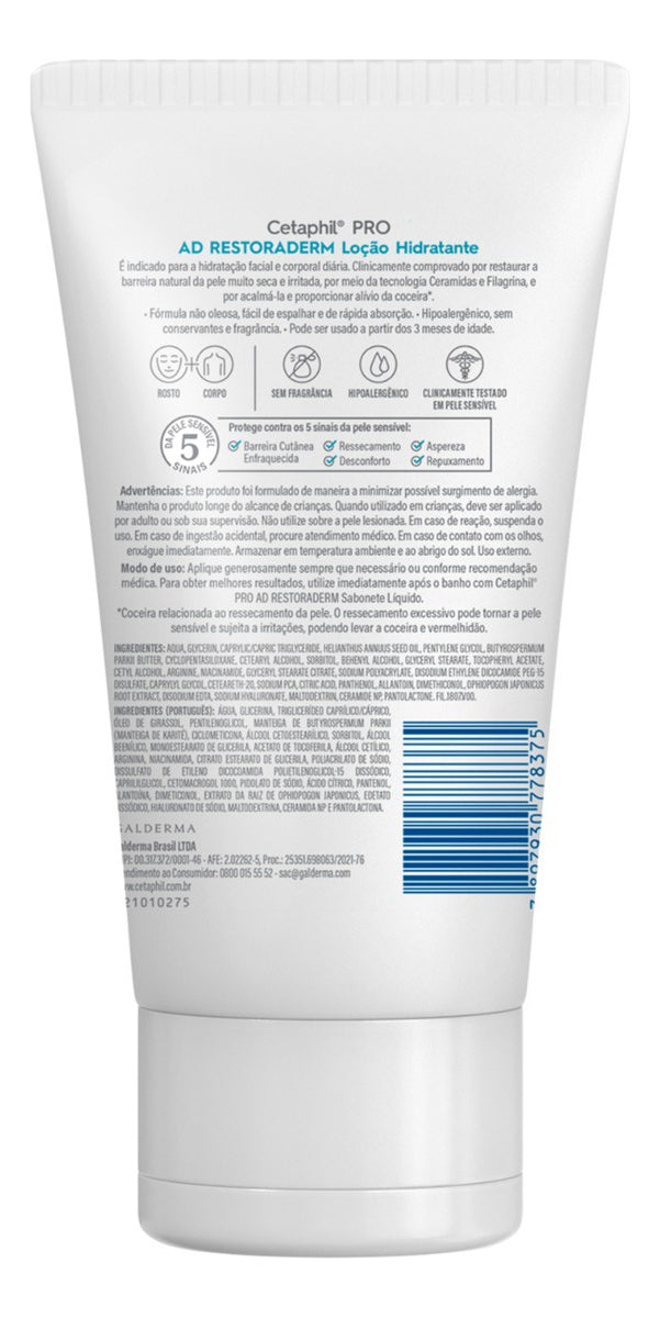 Cetaphil Pro Ad Restoraderm Loção Hidratante 145ml